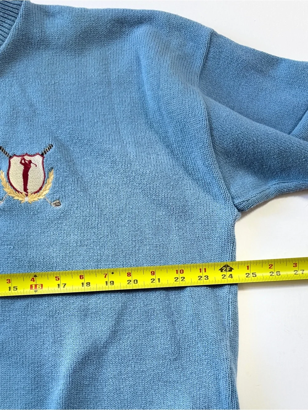 Vintage Mens Susquehanna Trail Outfitters Golf Sweater XL Embroidered